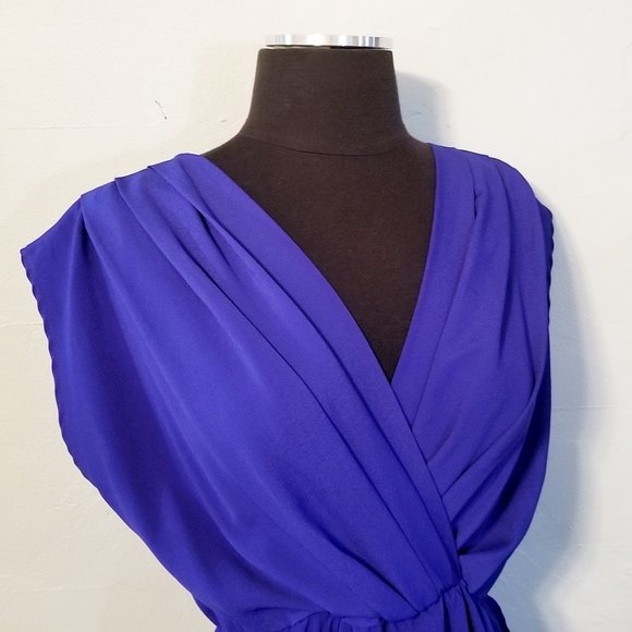 Blue Rain Royal Blue Wrap Dress - Picture 2 of 8